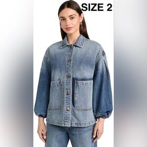 THE GREAT. - Women's The Blouson Sleeve Chore Jacket. Size: 2. NWT. (1766)